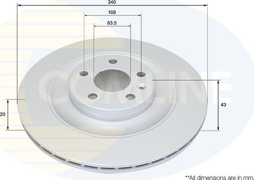 Comline ADC5008V - Kočioni disk www.molydon.hr