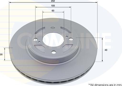 Comline ADC5019V - Kočioni disk www.molydon.hr