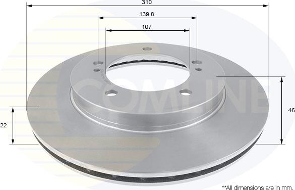 Comline ADC0909V - Kočioni disk www.molydon.hr