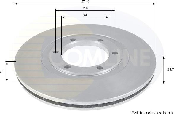 Comline ADC0444V - Kočioni disk www.molydon.hr