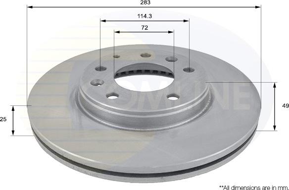 Comline ADC0445V - Kočioni disk www.molydon.hr