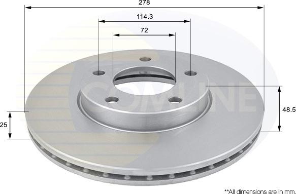 Comline ADC0446V - Kočioni disk www.molydon.hr