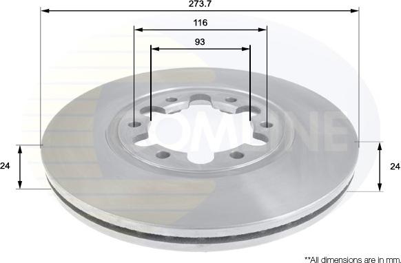 Comline ADC0451V - Kočioni disk www.molydon.hr