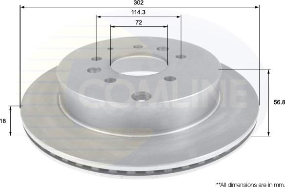 Comline ADC0458V - Kočioni disk www.molydon.hr