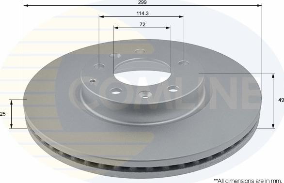 Comline ADC0469V - Kočioni disk www.molydon.hr