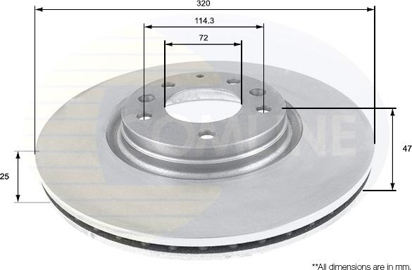 Comline ADC0466V - Kočioni disk www.molydon.hr