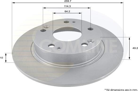 Comline ADC0549 - Kočioni disk www.molydon.hr