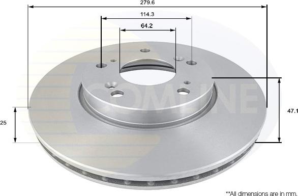 Comline ADC0550V - Kočioni disk www.molydon.hr