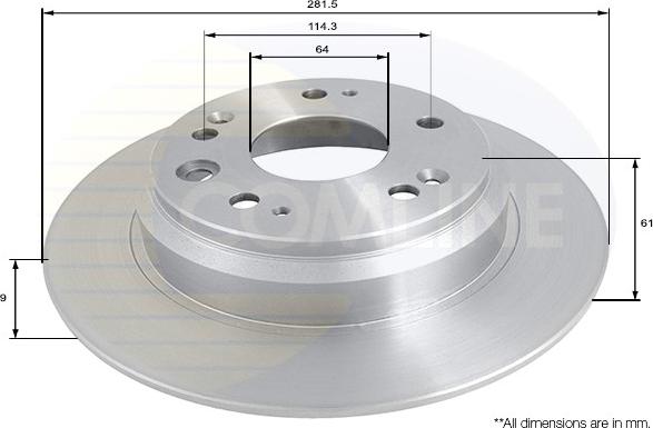 Comline ADC0551 - Kočioni disk www.molydon.hr