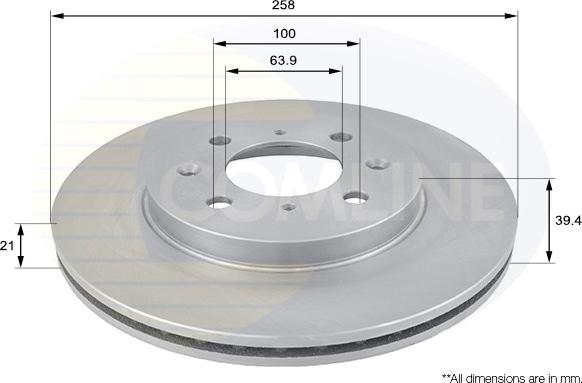 Comline ADC0557V - Kočioni disk www.molydon.hr