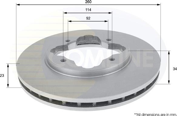 Comline ADC0515V - Kočioni disk www.molydon.hr