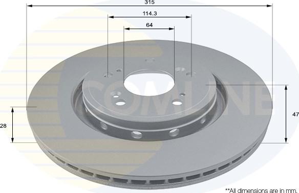 Comline ADC0577V - Kočioni disk www.molydon.hr