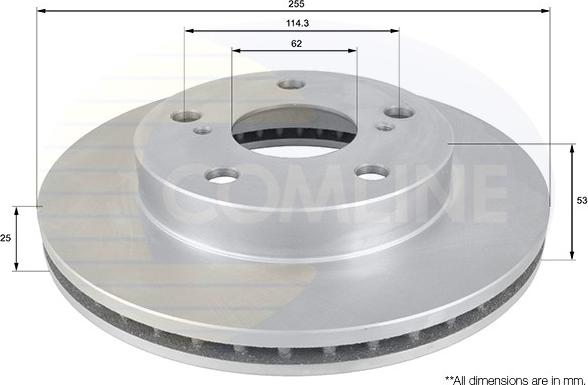 Comline ADC0190V - Kočioni disk www.molydon.hr