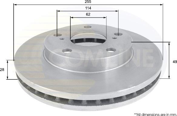 Comline ADC0144V - Kočioni disk www.molydon.hr