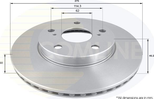 Comline ADC01140V - Kočioni disk www.molydon.hr