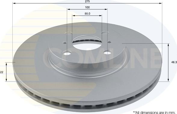 Comline ADC01142V - Kočioni disk www.molydon.hr