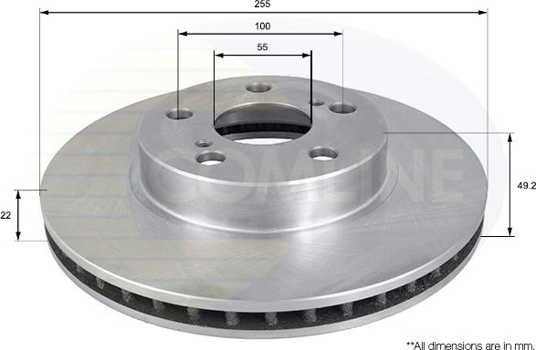 Comline ADC01154V - Kočioni disk www.molydon.hr