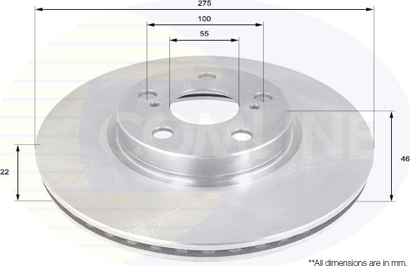 Comline ADC01155V - Kočioni disk www.molydon.hr