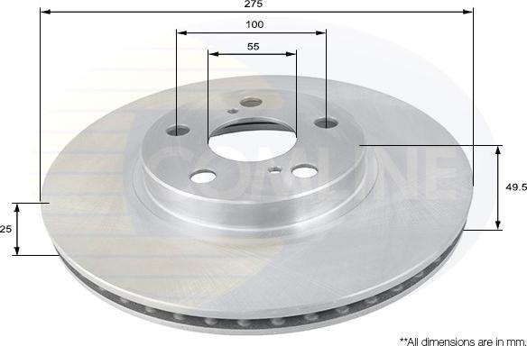 Comline ADC01113V - Kočioni disk www.molydon.hr