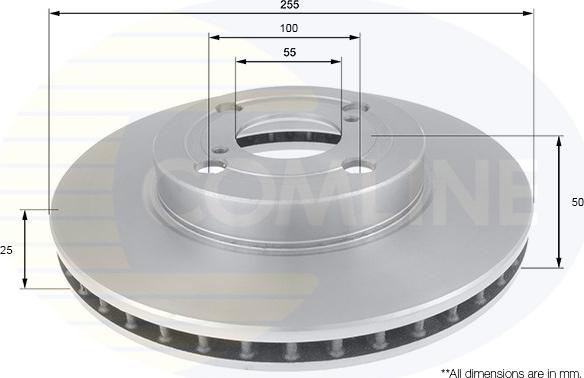 Comline ADC01117V - Kočioni disk www.molydon.hr