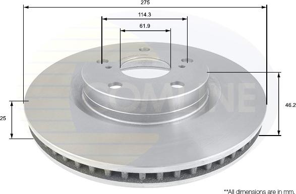 Comline ADC01136V - Kočioni disk www.molydon.hr