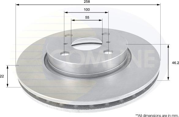 Comline ADC01133V - Kočioni disk www.molydon.hr