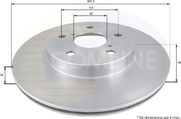 Comline ADC0174V - Kočioni disk www.molydon.hr