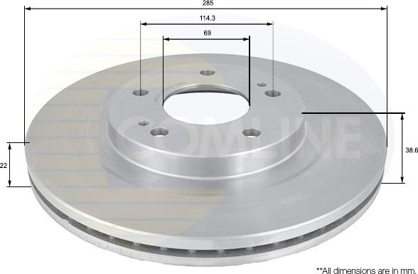 Comline ADC0361V - Kočioni disk www.molydon.hr