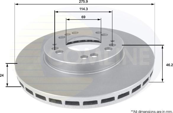 Comline ADC0367V - Kočioni disk www.molydon.hr