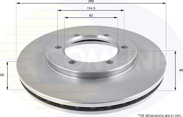 Comline ADC0290V - Kočioni disk www.molydon.hr