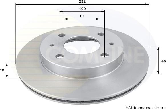 Comline ADC0241V - Kočioni disk www.molydon.hr