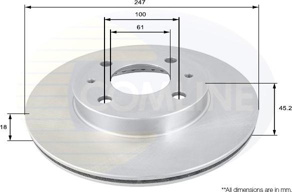 Comline ADC0242V - Kočioni disk www.molydon.hr