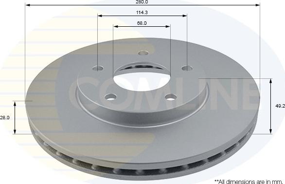 Comline ADC0260V - Kočioni disk www.molydon.hr