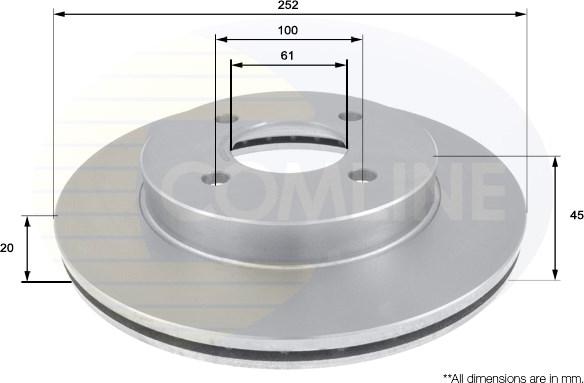 Comline ADC0262V - Kočioni disk www.molydon.hr