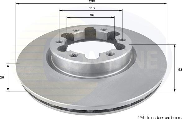 Comline ADC0285V - Kočioni disk www.molydon.hr