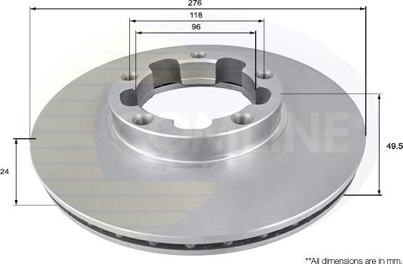 Comline ADC0286V - Kočioni disk www.molydon.hr