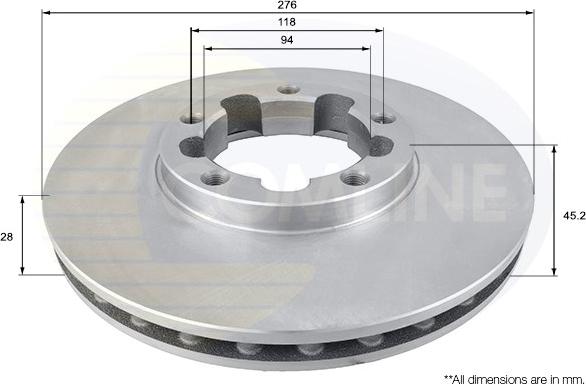 Comline ADC0280V - Kočioni disk www.molydon.hr