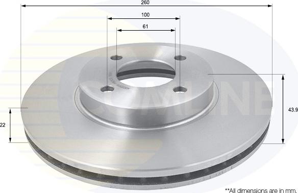 Comline ADC0281V - Kočioni disk www.molydon.hr