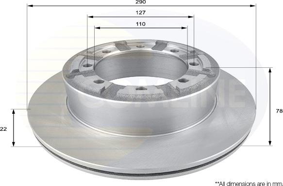 Comline ADC0287V - Kočioni disk www.molydon.hr