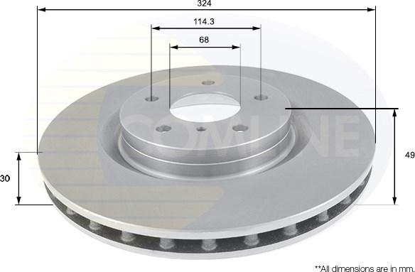 Comline ADC0279V - Kočioni disk www.molydon.hr