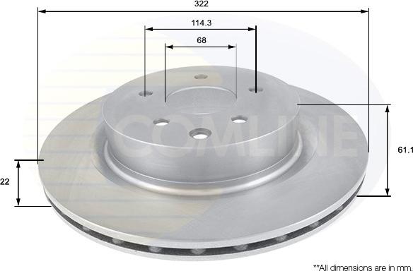 Comline ADC0278V - Kočioni disk www.molydon.hr