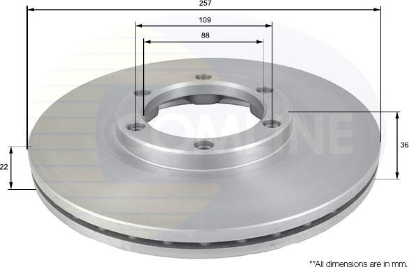 Comline ADC0702V - Kočioni disk www.molydon.hr