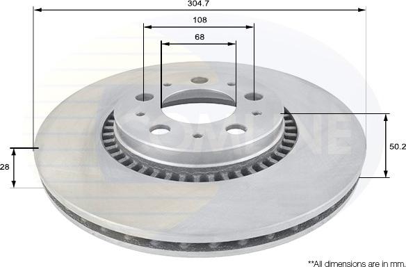 Comline ADC1908V - Kočioni disk www.molydon.hr