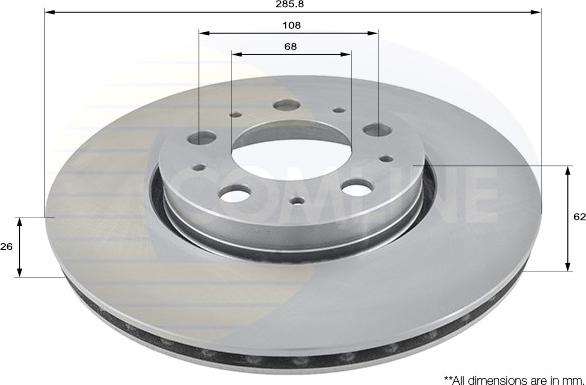 Comline ADC1907V - Kočioni disk www.molydon.hr