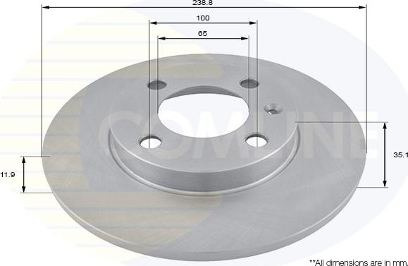 Comline ADC1402 - Kočioni disk www.molydon.hr