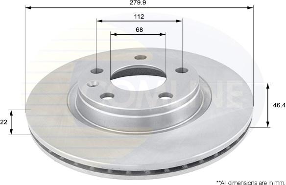 Comline ADC1412V - Kočioni disk www.molydon.hr