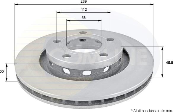 Comline ADC1481V - Kočioni disk www.molydon.hr