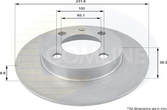 Comline ADC1439 - Kočioni disk www.molydon.hr