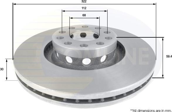 Comline ADC1435V - Kočioni disk www.molydon.hr