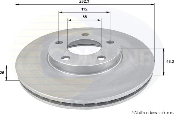 Comline ADC1425V - Kočioni disk www.molydon.hr